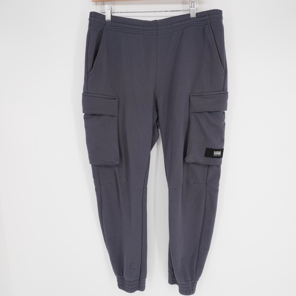 G-Star Raw Jogger Sweatpants Mens M Gray Cargo Tapered Leg Utility Sustainable
